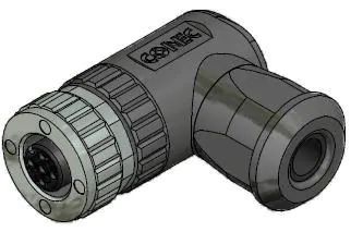 [N12FA5-CC7] Konektors M12, mamma, 90° leņķī, 5 pin (43-00098)