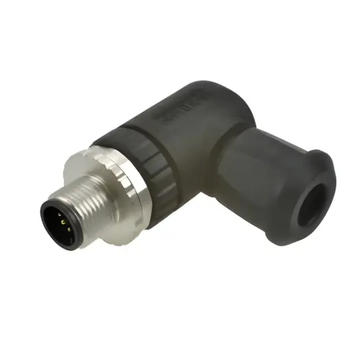 [N12MA5-CC] Connector, M12, male, angled, 5-pin, wireable