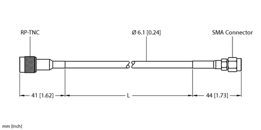 [100028191] Konektors TN-UHF-CBL-HF240-RPTNC-1-SMA, RP-TNC to SMA