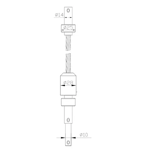 [zu400100] Troses komplekts 2m, RN3/RN4