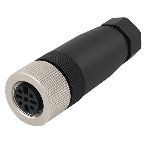 [N12FD5-CC7] Connector, M12, female, straight, 5-pin, wireable