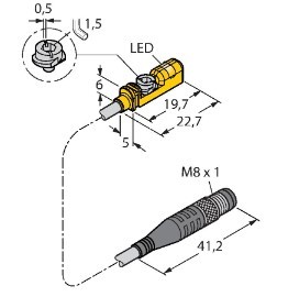 [4686015] Magnētinduktīvais sensors BIM-UNTK-AP6X-0.3-PSG3M
