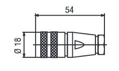 [370423] Konektors M16, 6 pin, mamma, taisns