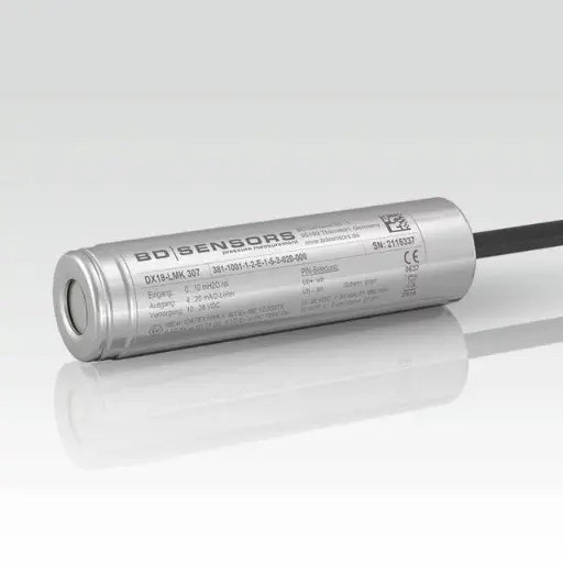 [381-6000-1-2-1-1-5-1-007-000] Level sensor LMK307, 0-6mH2O, 4-20mA, FKM seals, 0.5%FSO, 7m PVC cable