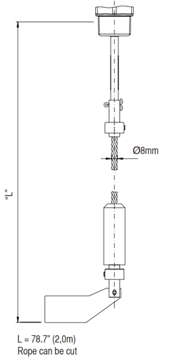 [SOLIDO008] Level sensor Rope kit 2m for level switch SOLIDO500LAA/LEA