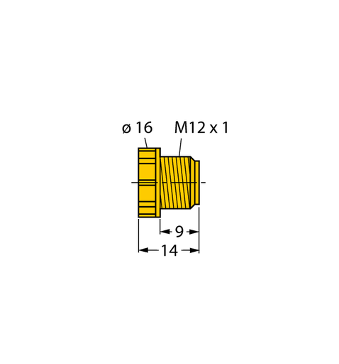 [6999003] VS-M12-YE end-cap