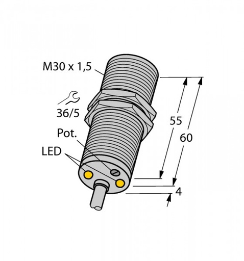 [1582231] Induktīvais sensors apgriezienu DBI10U-M30-AP4X2