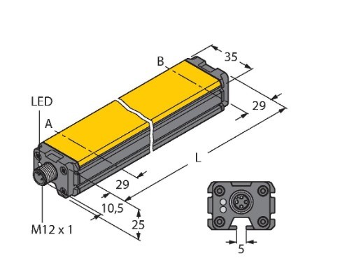 [1590006] Lineārais pozīcijas sensors LI600P0-Q25LM0-LIU5X3-H1151