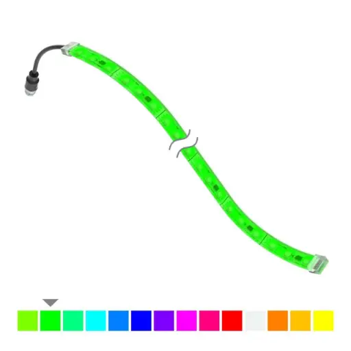 [3814354] Flexible LED Strip WLF12PXRGB1200SQP, 1200mm, 150mm 4-pin M12 PVC Pigtail QD
