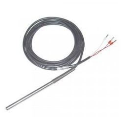 [ET201-D3L30-F2] Temperature sensor PT100, -50/300C, 3 x 30 mm, 2 m cabs.