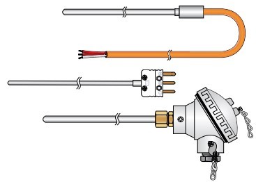 [17-1-4.5-3-50-CE4CLA-R100-A-8M RT38-NEEDLE TIP] Temperatūras sensors Pt100, adatveida, 4.5x50mm, 8m kab., max +350C