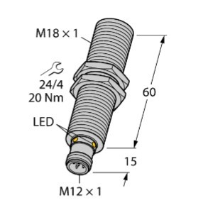[1610089] Ultrasonic sensor RU130U-M18E-LI8X2-H1151