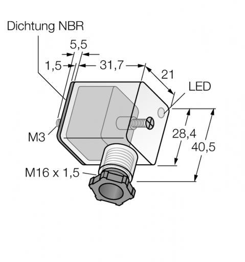 [8028729] Vārsta konektors LED, typ B, 2pin, +PE