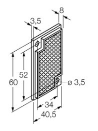 [3044997] Retro-reflector BRT-60x40C