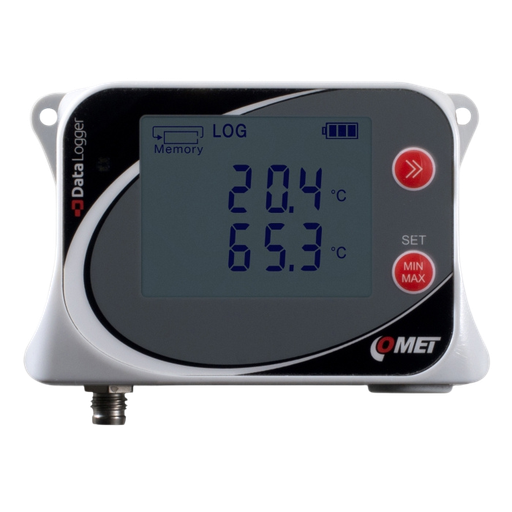 [U0122] Dual channel temperature data logger for one external Pt1000 probe with internal temperature sensor