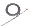 Temperature sensor PT100, 500C, 6x130mm, 3m cable